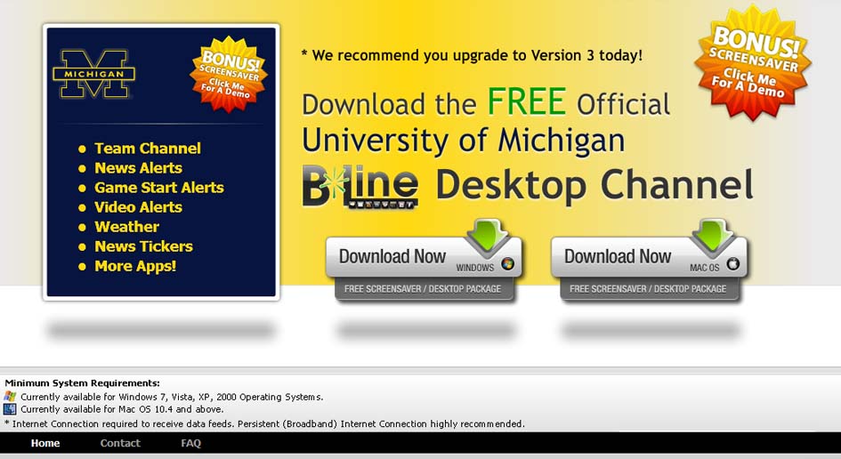 University of Michigan Athletics Screensaver