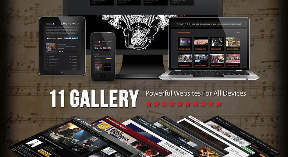 11 Gallery, LLC – Websites For All Devices Flyer Distributed at Music Festival