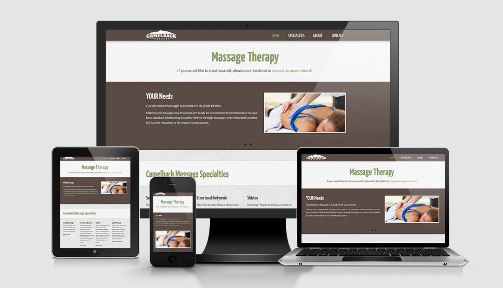 Camelback Massage Responsive Website with Appointment Scheduler